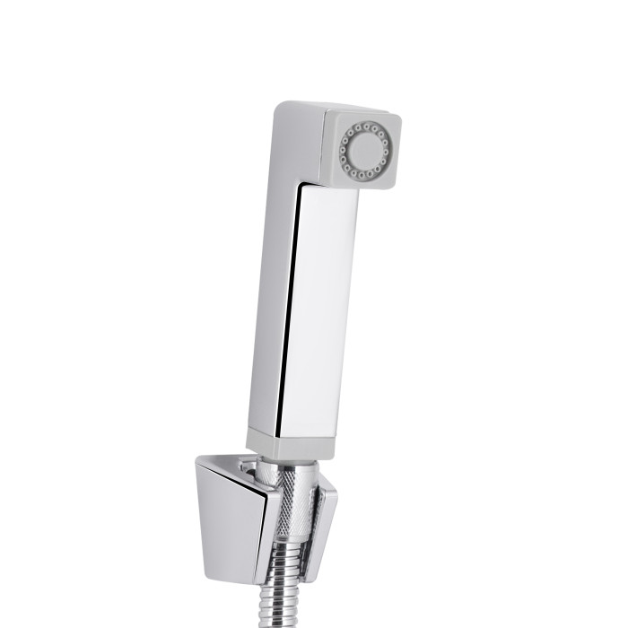 Змішувач для раковини Qtap Gemini (з гігієнічним душем) QTGEM272CRW45691 Chrome/White (QTGEM272CRW45691)