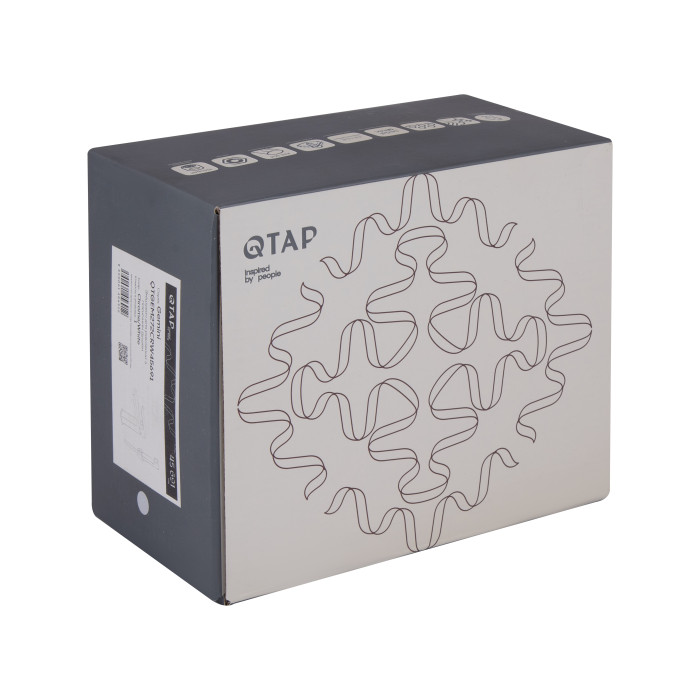 Змішувач для раковини Qtap Gemini (з гігієнічним душем) QTGEM272CRW45691 Chrome/White (QTGEM272CRW45691)