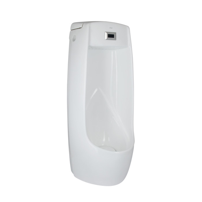 Пісуар підлоговий Qtap Scorpio з ІЧ-датчиком автоматичного змиву 430х370х990 White QT1488101HW (QT1488101HW)