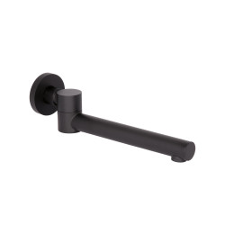 Вилив для систем прихованого монтажу Qtap Vytok 240 мм округлий QTVYT246BLM45935 Black Matt (QTVYT246BLM45935)