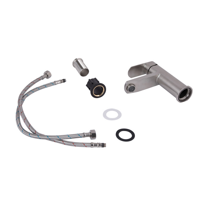 Змішувач для раковини Lidz Luna 001F (k35) LDLUN001FNKS46094 Nickel (LDLUN001FNKS46094)