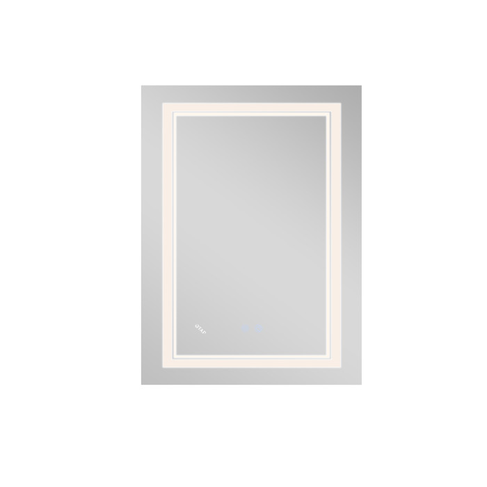 Дзеркало Qtap Cardinal 600х800 з LED-підсвічуванням Touch, з антизапотіванням, з димером, рег. темп. кольору (3000-6500K) Reverse QT0478C6080 (QT0478C6080)