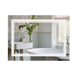 Дзеркало Qtap Cardinal 1000х700 з LED-підсвічуванням Touch, з антизапотіванням, з димером, рег. темп. кольору (3000-6500K) QT0478C10070 (QT0478C10070)