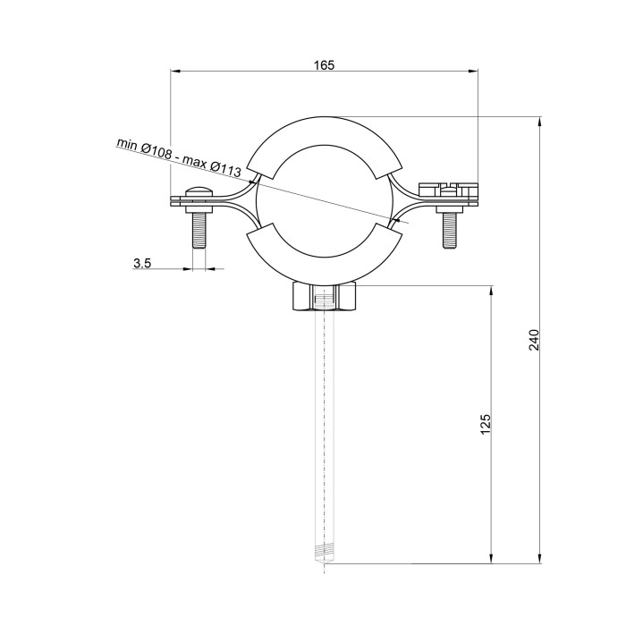 Хомут Thermo Alliance Forte 4" (D110-120 мм) SF100100 (SF100100)