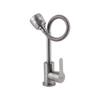 Змішувач для кухні Brinex Pure 015F41 з гнучким виливом   Nickel BRIPUR015F41NKL (BRIPUR015F41NKL)