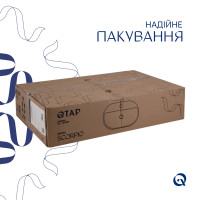 Комплект Qtap Scorpio: Раковина накладна овальна 600х400х120 мм White + Донний клапан PU02 (QT14112203WN47315)