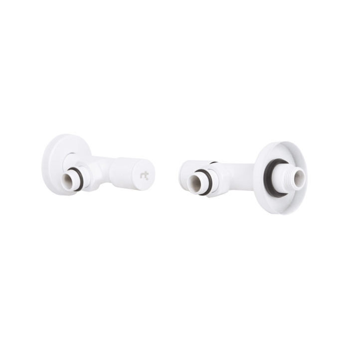 Комплект кранів Thermo Alliance Standart 1/2" З для рушникосушарки кутовий білий SF395W15W (SF395W15W)