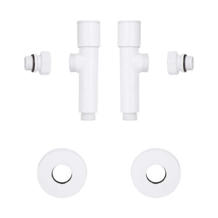 Комплект кранів Thermo Alliance Standart 1/2" З для рушникосушарки кутовий білий SF395W15W (SF395W15W)