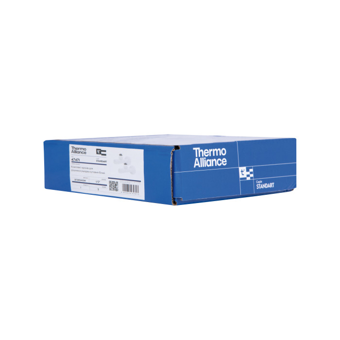 Комплект кранів Thermo Alliance Standart 1/2" З для рушникосушарки кутовий білий SF395W15W (SF395W15W)