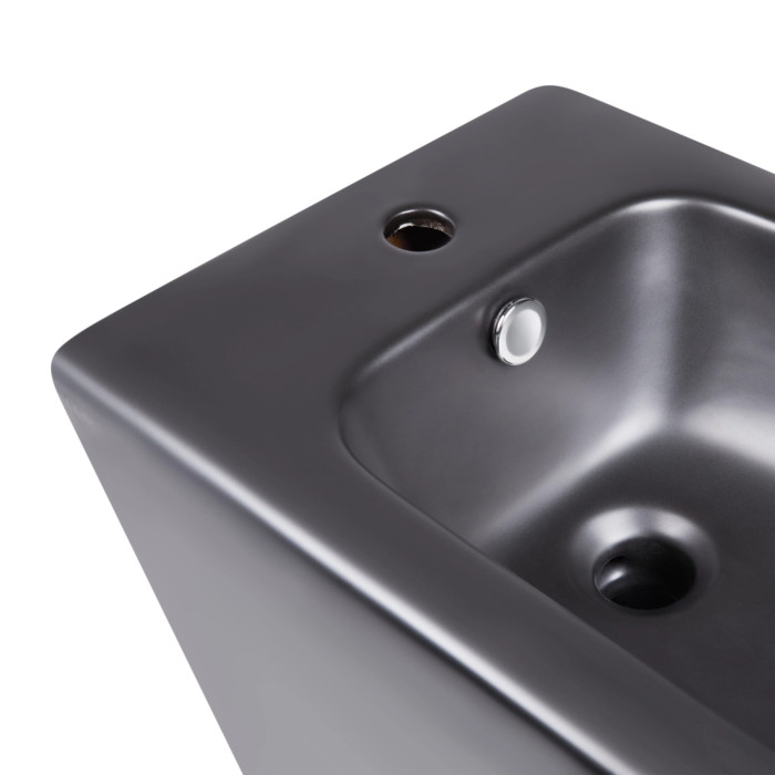 Акційний набір: Унітаз напольний Robin Ultra Quiet QT13226083AMB 660x360x855 Black + Біде напольне Robin QT13442141CMB 565x360x405 Black (QT13226083AMB47928)