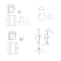 Комплект для душевої Latwa: Душева кабіна LLSC9090SATMIDGR2SET+Душева система на 3 споживача LDLAT1030CRM45417 (LLSC9090SATMIDGR2SET48317)