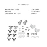 Комплект для душевої Latwa: Душева кабіна LLSC9090SATMIDGR2SET+Душева система на 3 споживача LDLAT1030CRM45417 (LLSC9090SATMIDGR2SET48317)