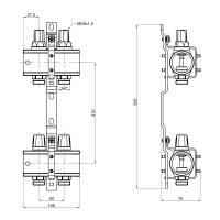 Колектор Icma 1" 2 виходи, без витратоміра №K005 (87K005PG06)
