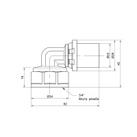 Кутик прес Icma 20х3/4" ВР №405 (81405AEBQ06)