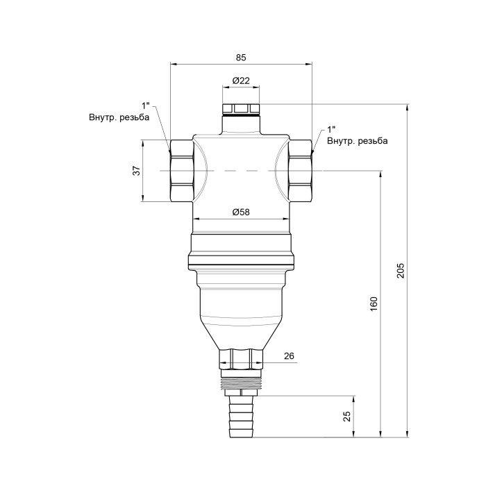 Самопромывочный фильтр Icma 1" №745 (82745AF05)