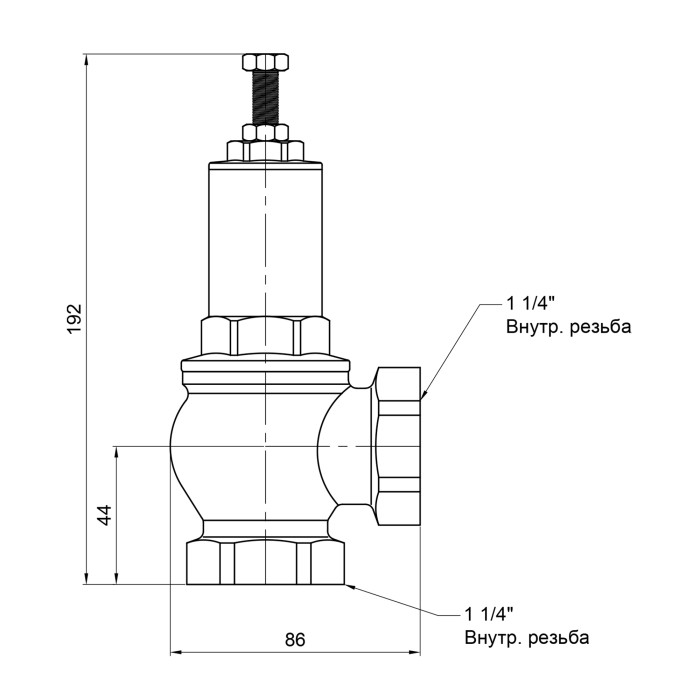 Запобіжний клапан Icma 1" 1/4 ВР №254 (91254AG05)