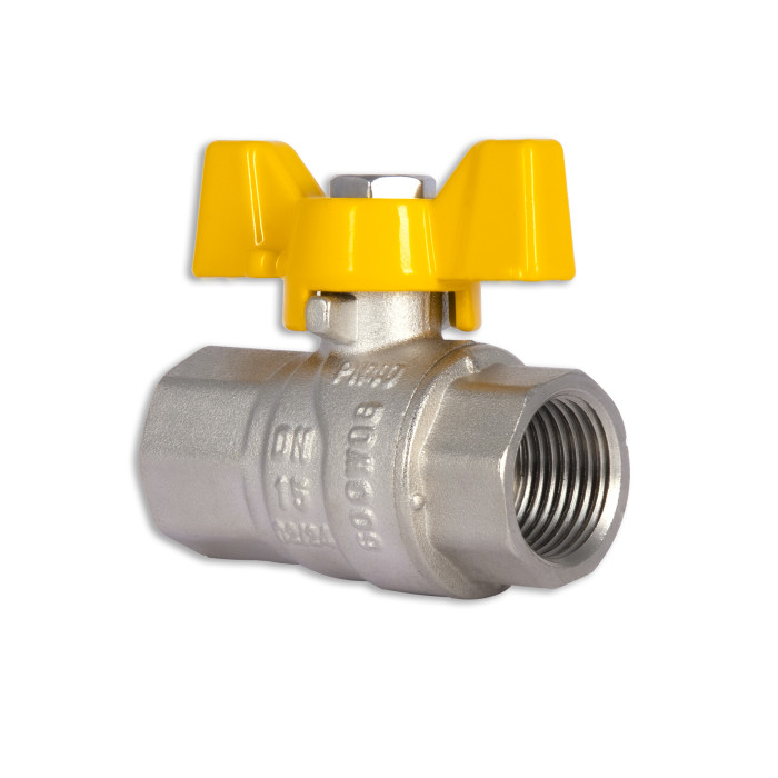 Кран кульовий SD Forte 1/2" ВР для газа (метелик) SF602G15 (SF602G15)