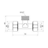 Тройник обжимной SD Plus 20х1/2"х20 ЗР SD160W201520 (SD160W201520)