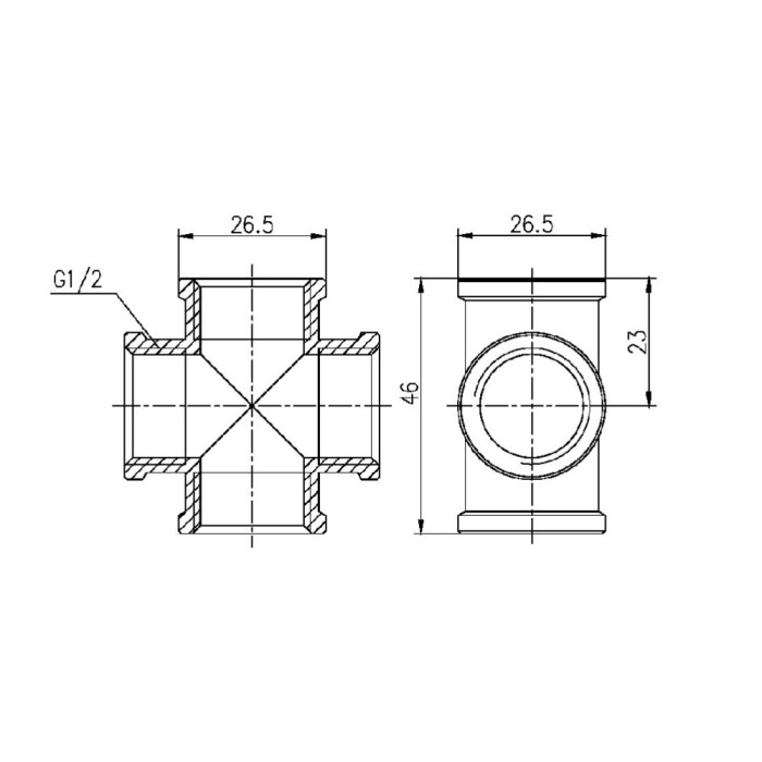 Хрестовина SD Forte 1/2" ВВ SF35415 (SF35415)