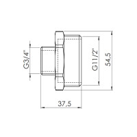 Ніпель редукційний SD Forte 1" 1/2х3/4" SF3594020 (SF3594020)