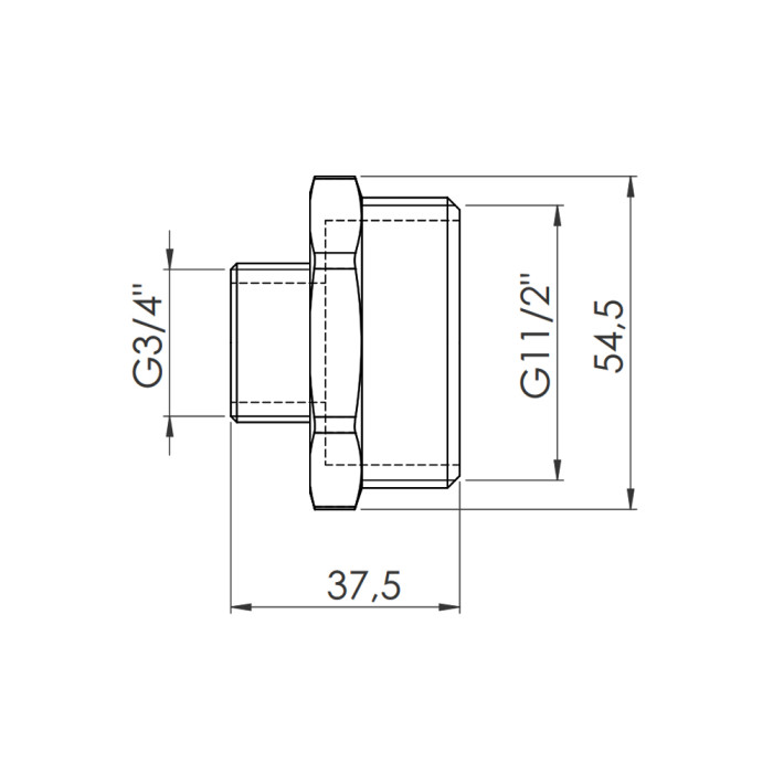 Ніпель редукційний SD Forte 1" 1/2х3/4" SF3594020 (SF3594020)