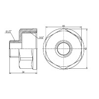 Переход SD Forte 1" 1/4х1/2" ВЗ SF3603215 (SF3603215)