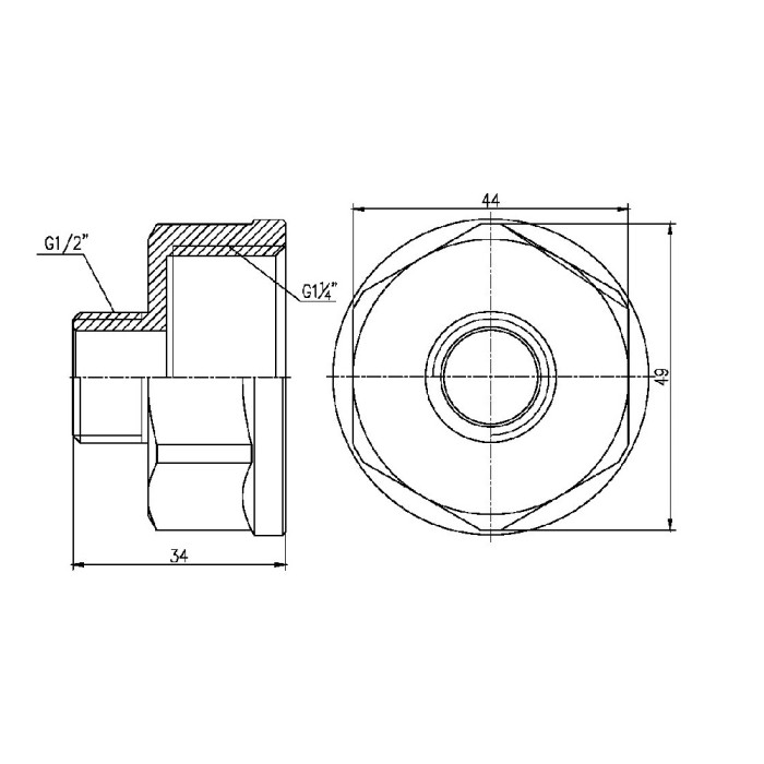 Перехід SD Forte 1" 1/4х1/2" ВЗ SF3603215 (SF3603215)