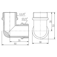 Кут SD Forte 3/4" ЗЗ SF37320 (SF37320)