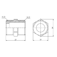 Ніпель SD Forte 1/2" хром SF358H15 (SF358H15)
