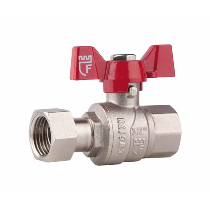 Кран кульовий з накидною гайкою SD Forte 3/4" ВР для води прямий SF260W20 (SF260W20)