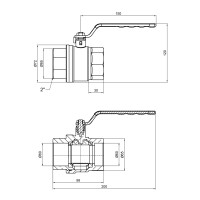 Кран шаровый SD Plus 2" ВР для газа (рычаг) SD600NG50PN40 (SD600NG50PN40)