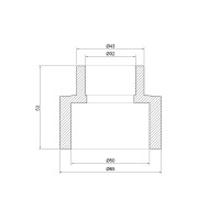 Муфта PPR Thermo Alliance 50х32 (DSB109)