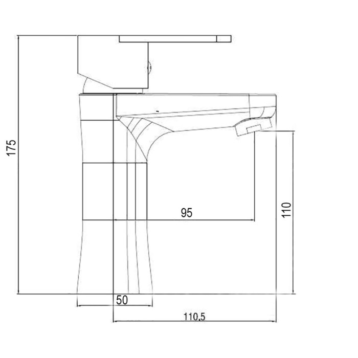 Смеситель для раковины Brinex 37W 001 (BRIN37W001)