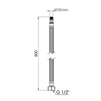 Гнучка підводка для води SD Forte М10 80 см (пара) SF390W80 (SF390W80)