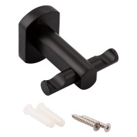 Гачок Qtap Liberty подвійний QTLIBBLM1154 Black (QTLIBBLM1154)