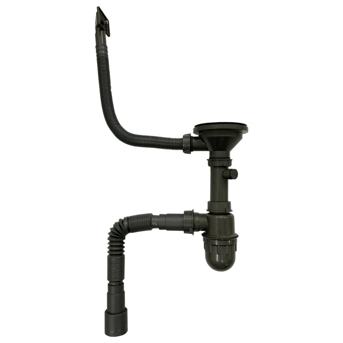 Сифон для кухонної мийки Lidz (GRA) 47 01 002 01 (вихід 50/40мм) (LIDZGRA470100201)