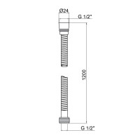 Шланг Lidz Niagara 07 1,2 м LDNIA07CRM35455 Chrome (LDNIA07CRM35455)