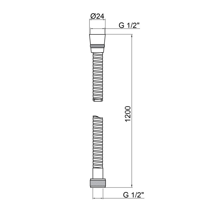 Шланг Lidz Niagara 07 1,2 м LDNIA07CRM35455 Chrome (LDNIA07CRM35455)