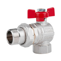 Кран кульовий Icma FAR. ROSSA 3/4" кутовий №361 (87361AE11)