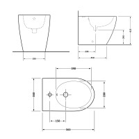 Біде підлогове Qtap Scorpio 565x355x410 White QT14441380W (QT14441380W)