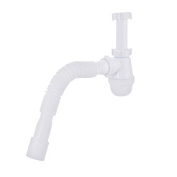 Сифон для раковини Lidz (WHI) 60 08 E003 00 (вихід 50 мм) без випуска (LU04)