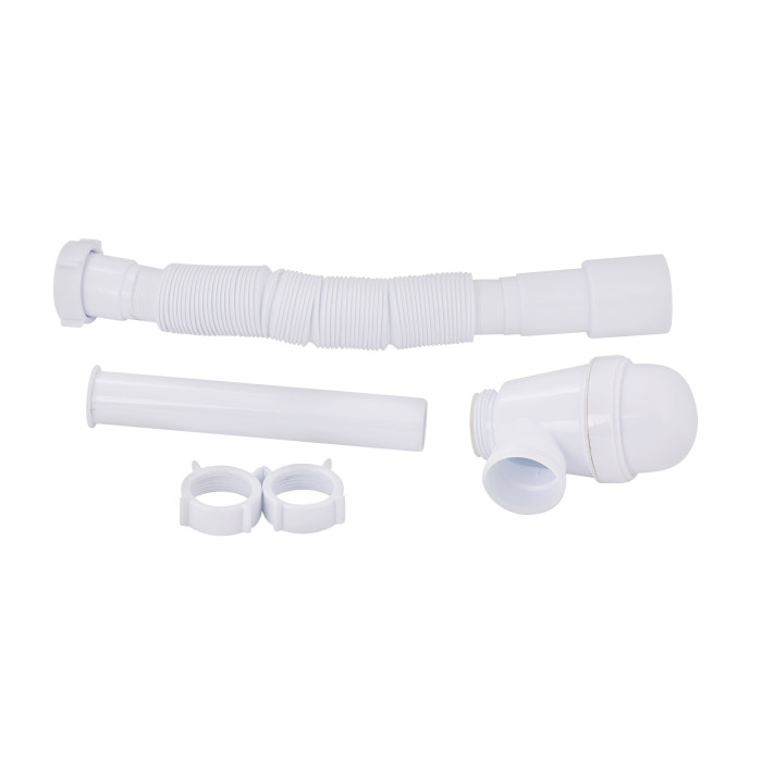 Сифон для раковини Lidz (WHI) 60 08 E003 00 (вихід 50 мм) без випуска (LU04)