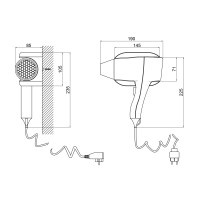 Фен із тримачем Qtap Pohodli 1200 Вт QTF1200ROP White (Pobut) (QTF1200ROP)