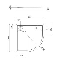 Душовий піддон Qtap Robin 308812C 80x80x12 см + сифон (ROBIN308812C)