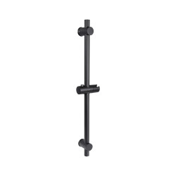 Душова стійка з тримачем універсальна Qtap Lepit 665 мм округла QTLEP82103OB Black Matt (QTLEP82103OB)