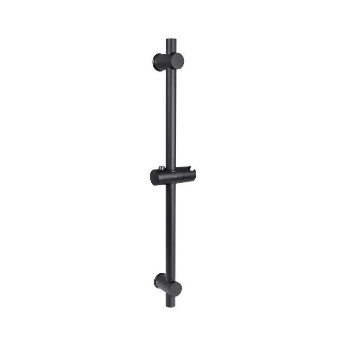 Душова стійка з тримачем універсальна Qtap Lepit 665 мм округла QTLEP82103OB Black Matt (QTLEP82103OB)