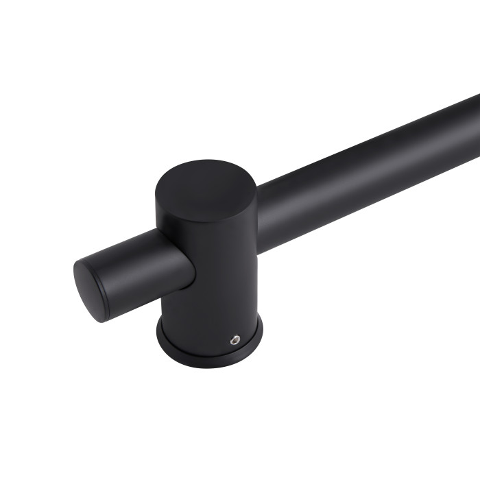 Душова стійка з тримачем універсальна Qtap Lepit 665 мм округла QTLEP82103OB Black Matt (QTLEP82103OB)