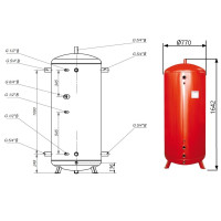 Теплоаккумулятор Thermo Alliance TA-ТАМ-00 500 без изоляции (TAТАМ00500)