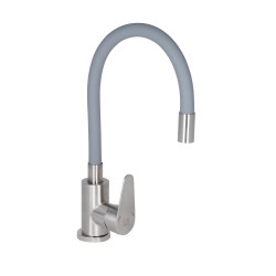 Змішувач для кухні Lidz Vida 015F3 з гнучким виливом (k35) LDVID015F3GRE43356 Grey (LDVID015F3GRE43356)