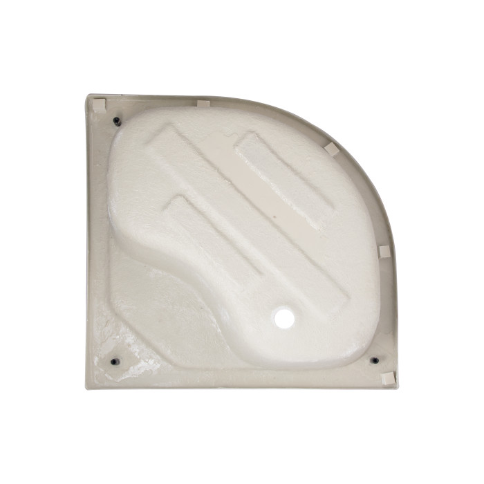 Душова кабіна Latwa SC90x90.SAT.HIGH.FR полукругла, скло Frost 4 мм + Душовий піддон KAPIELKA ST90x90x41, з панеллю Lidz (LLSC9090SATHIGHFR2SET)